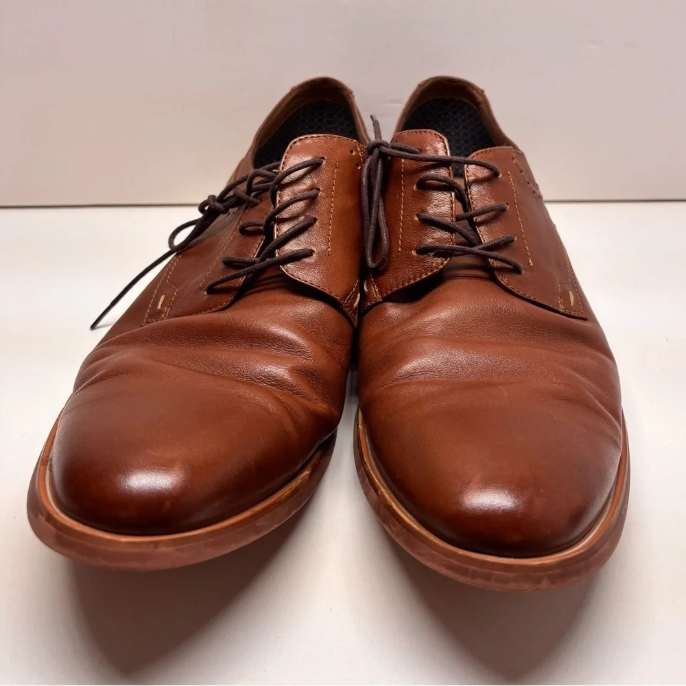 Aston Grey Men’s Leather Dress Shoes Brown Size 12
